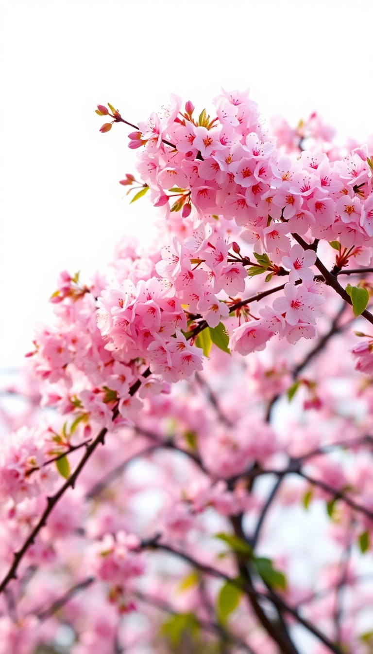 Photorealistic Dazzling Cherry Blossoms Japan Wallpaper