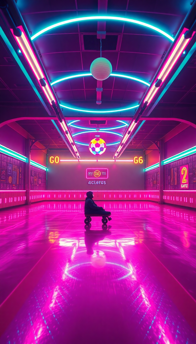 Surreal Solar Roller Skating Rink Wallpaper