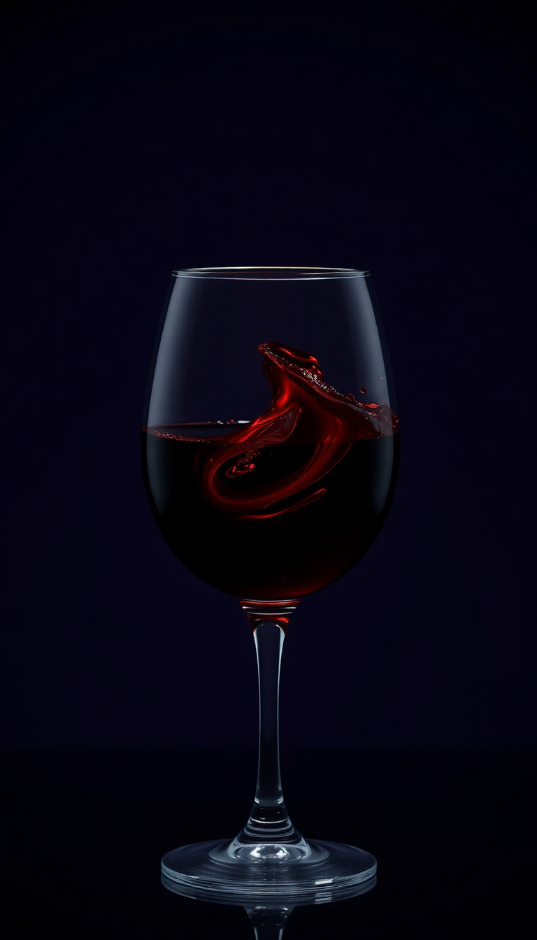 Luminous Wine Swirl Liquid Light Photorealistic Wallpaper