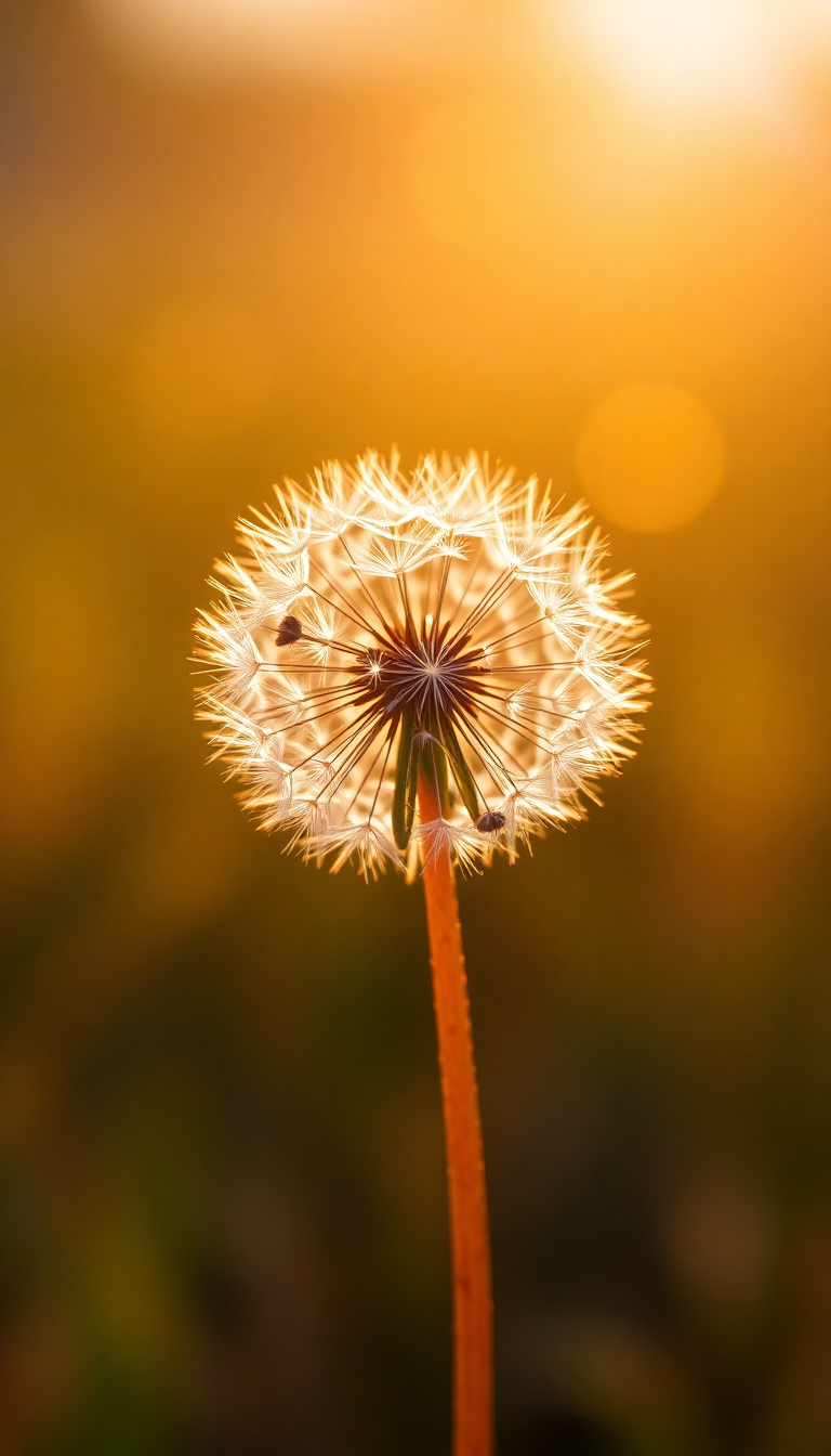 Pure Floating Golden Sunlight Macro Wallpaper