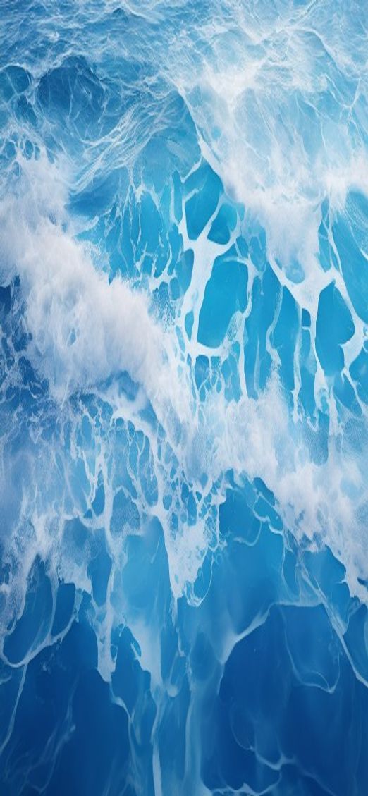 Ocean Waves Aerial View Pattern Texture Photorealistic Deluxe Wallpaper