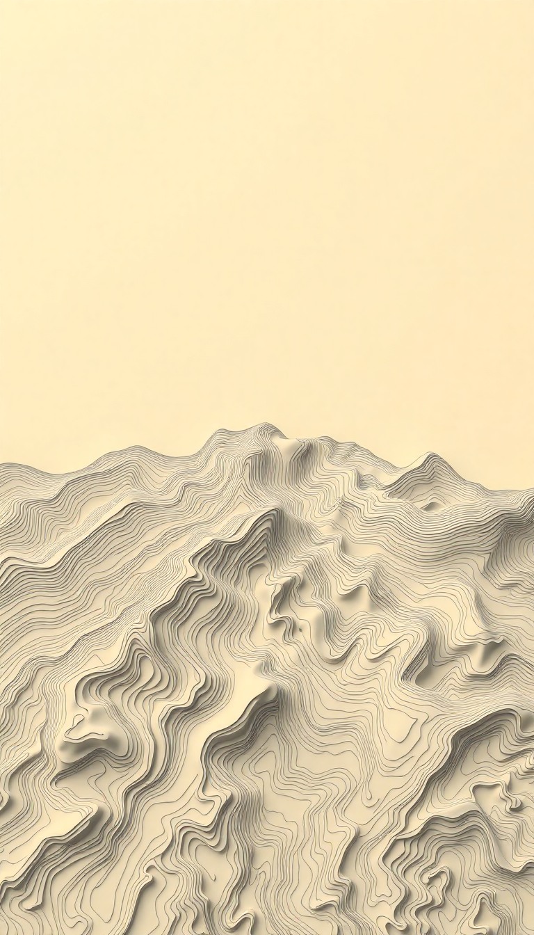 Topographic Lines Flowing Terrain Map Style Minimalist Plus Wallpaper