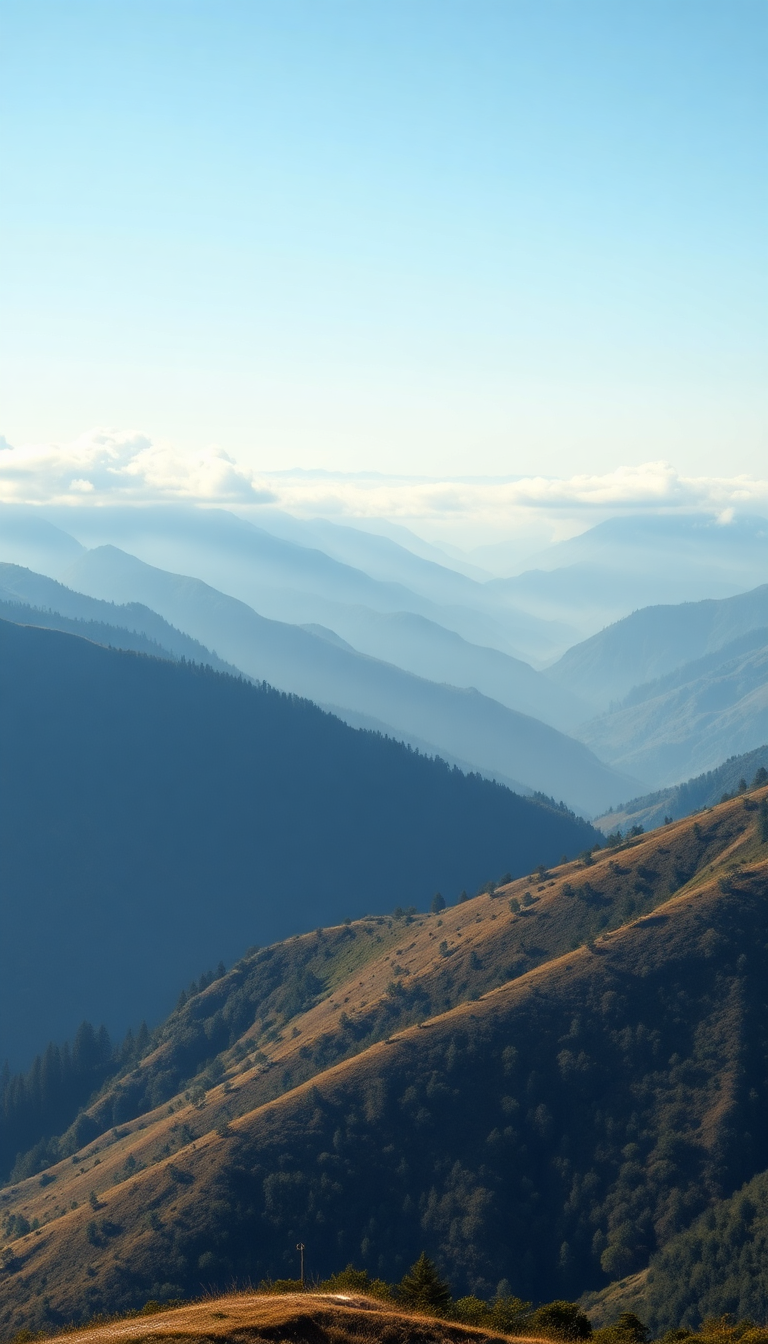 Frozen Valley Mountains Over Rolling Photorealistic Wallpaper