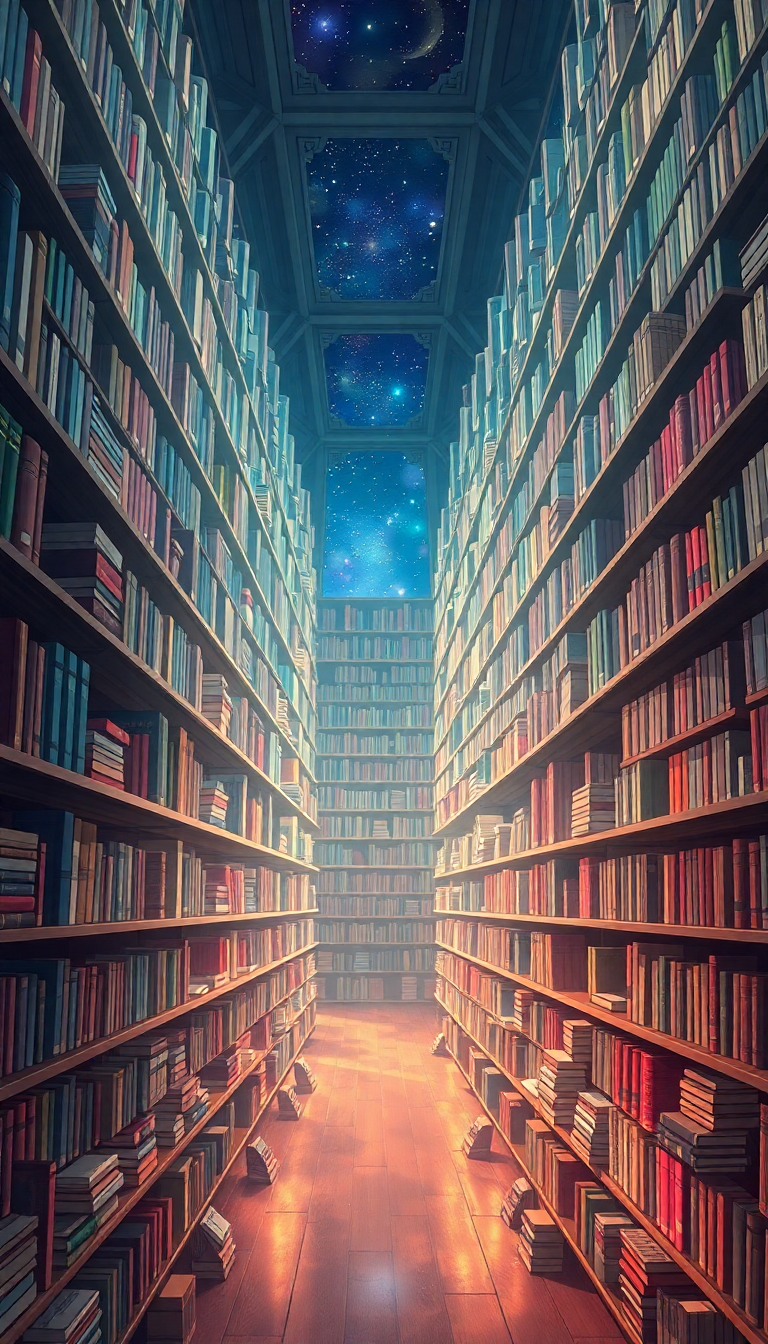 Radiant Magical Infinite Floating Anime Wallpaper