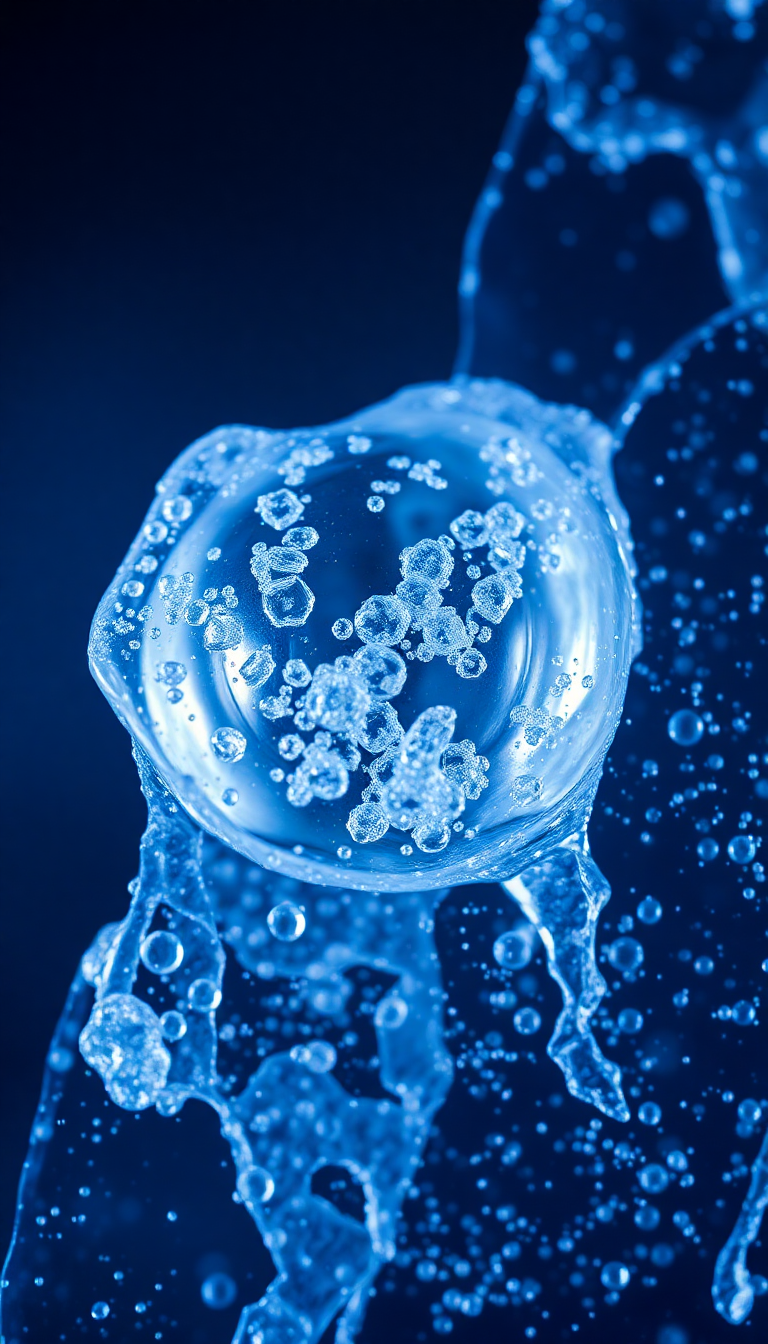 Luminous Raw Ice Texture Frozen Wallpaper