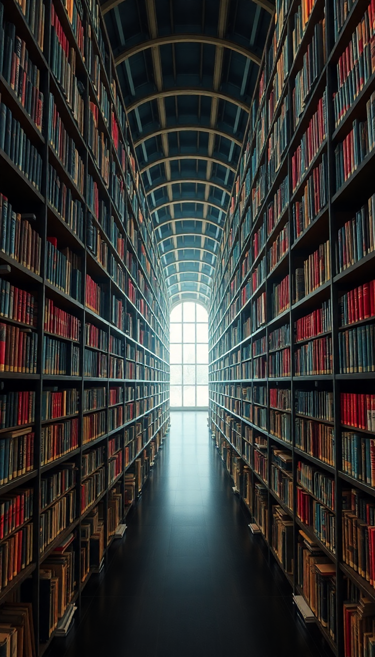 Radiant Books Architecture Impossible Library Digital art Wallpaper