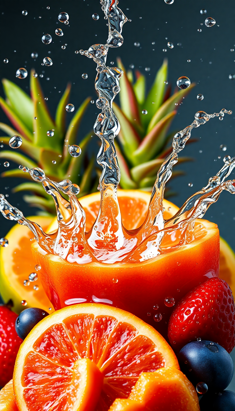 Splash Water Droplets Colorful Aesthetic Plus Wallpaper