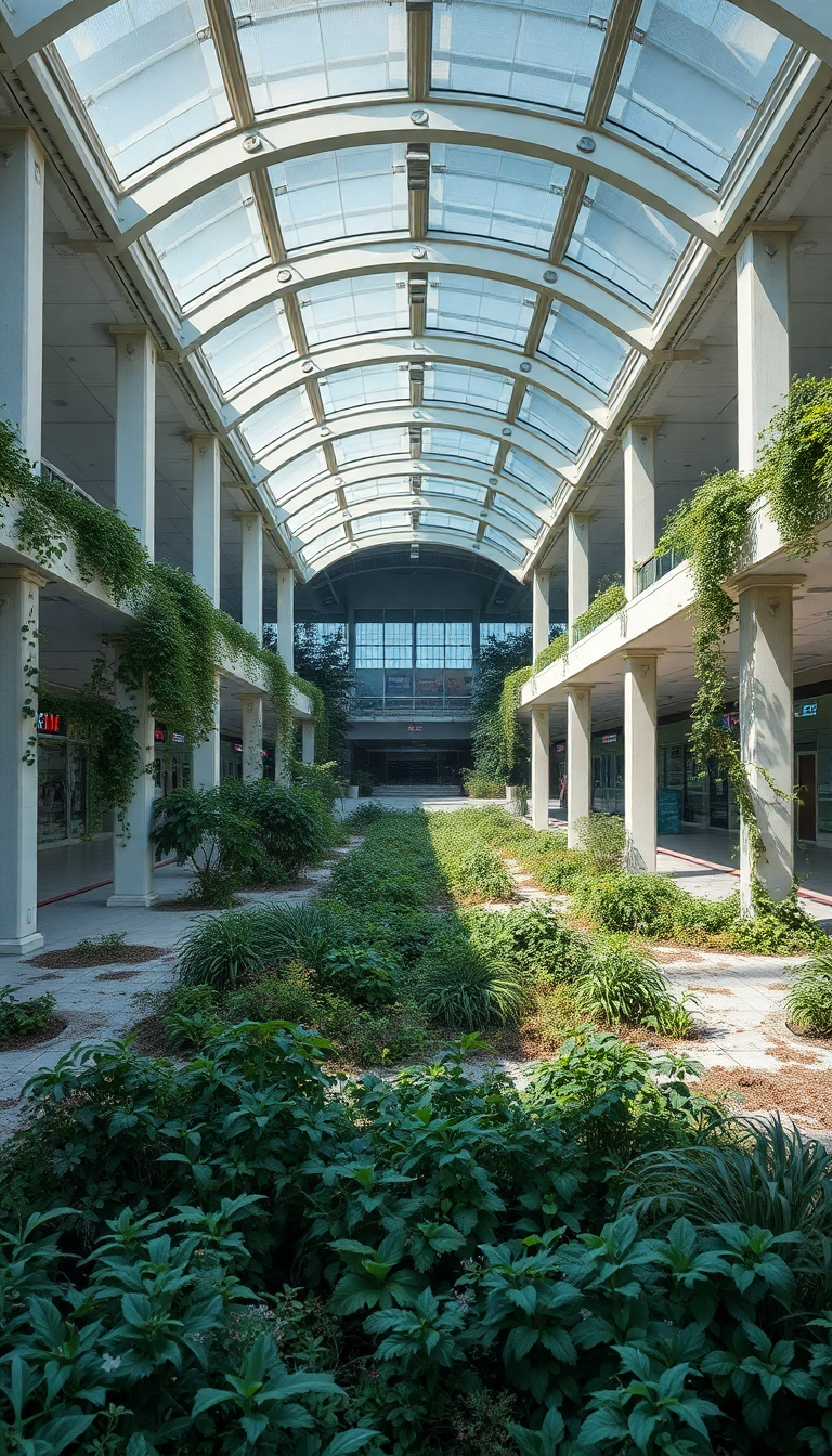 Fierce Reclaiming Nature Mall Shopping Photorealistic Wallpaper