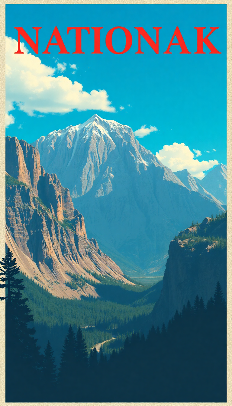 Classic Travel Poster Style National Digital art Wallpaper