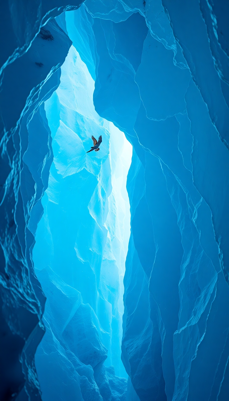 Nature Organic Glacial Ice Cave Wallpaper