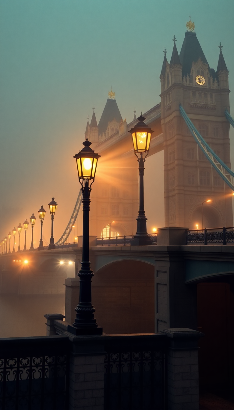 Photorealistic Alluring London Bridge Vintage Wallpaper