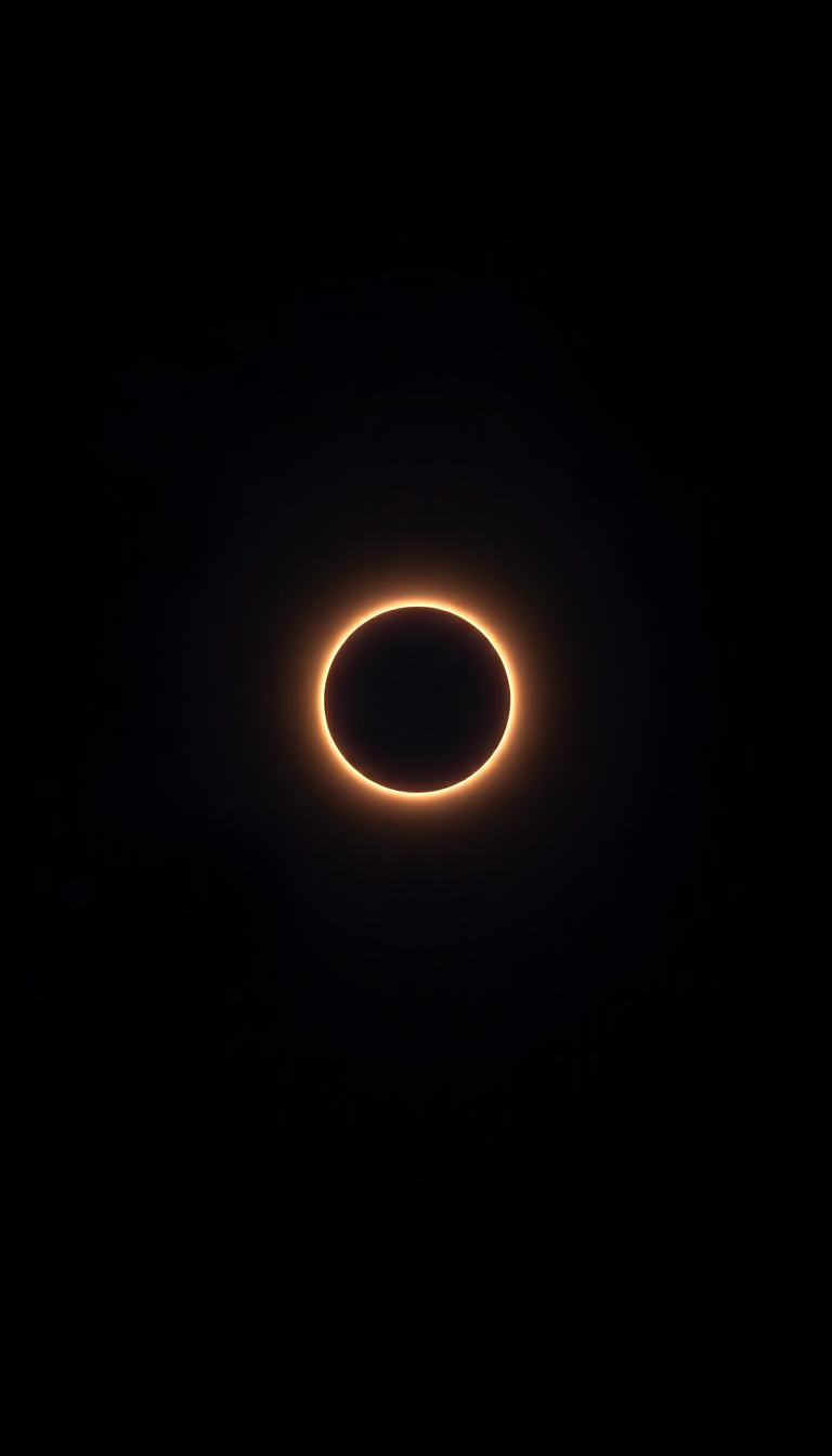 Eclipse Moment Totality Corona Dark Photorealistic Wallpaper