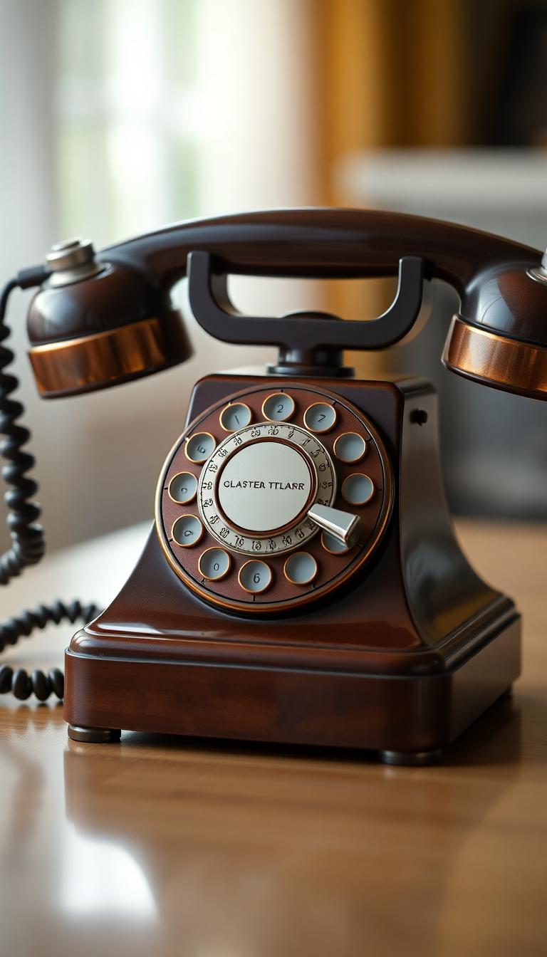 Vintage Telephone Rotary Dial Classic Photorealistic Lite Wallpaper