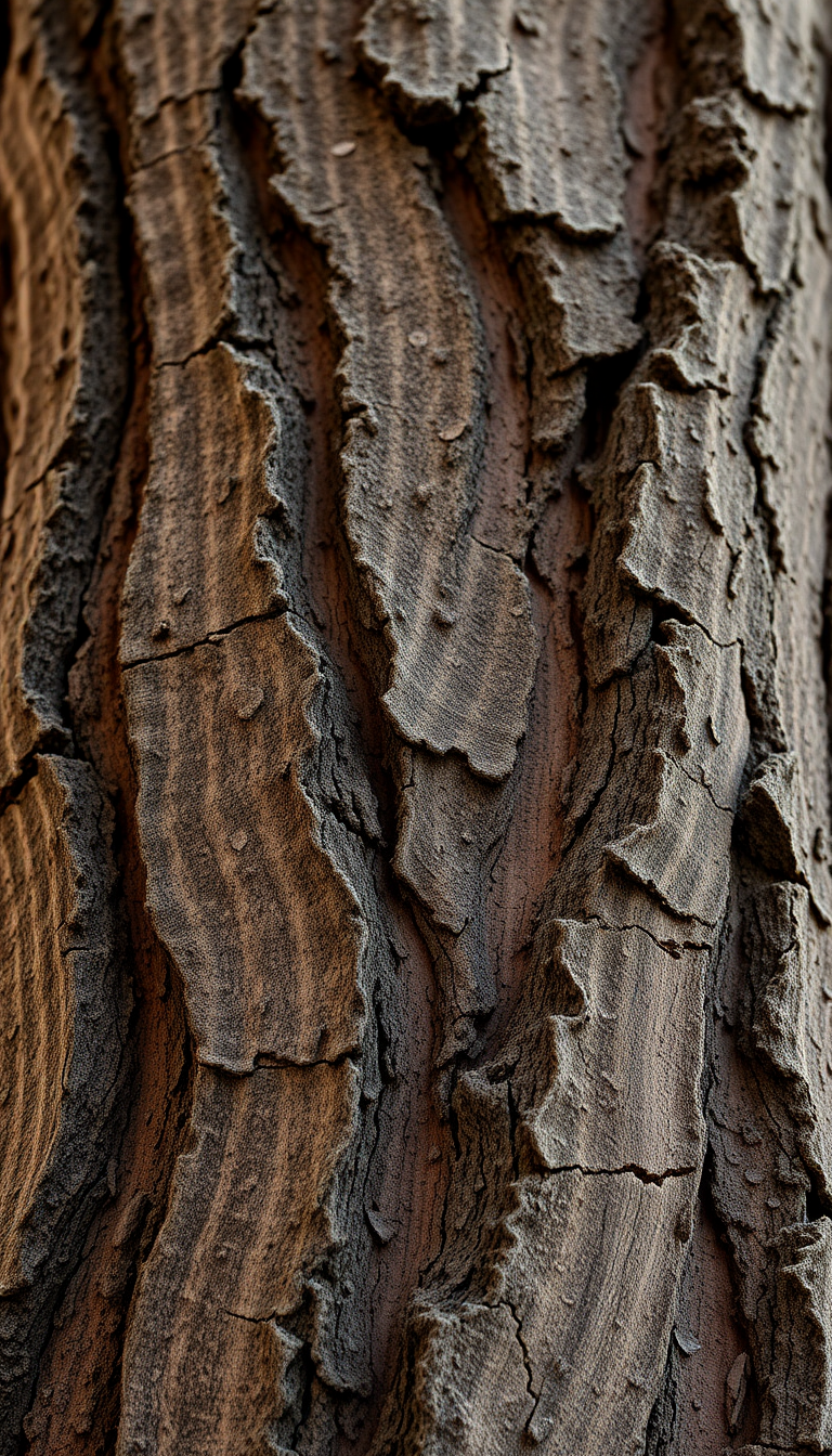 Mystic Tree Texture Lines Photorealistic Wallpaper