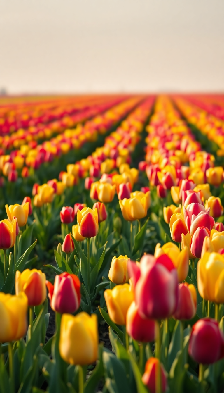 Cinematic Colorful Lighting Whimsical Tulip Photorealistic Wallpaper