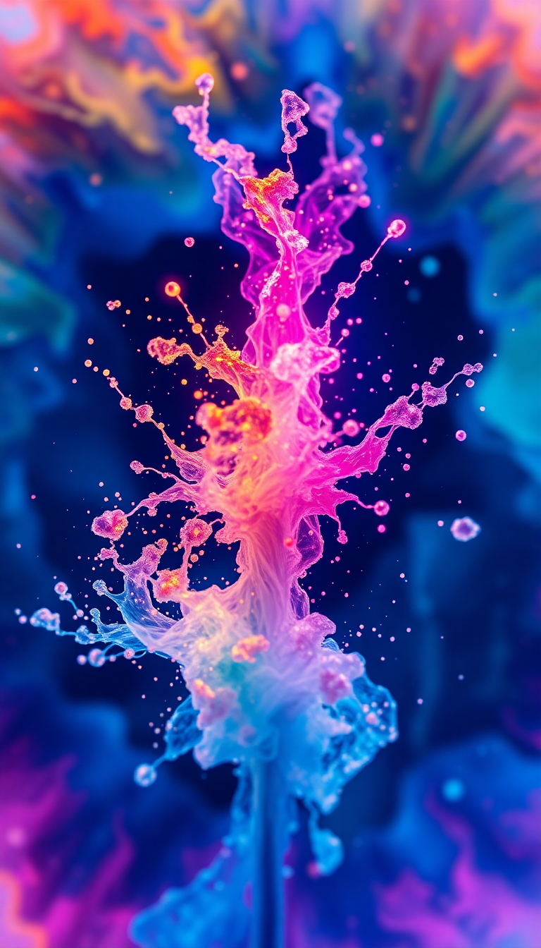 Ink Explosion Water Freeze Frame Digital art Wallpaper