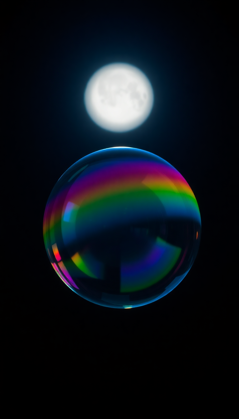 Soft Soap Bubble Macro Rainbow Aesthetic Wallpaper