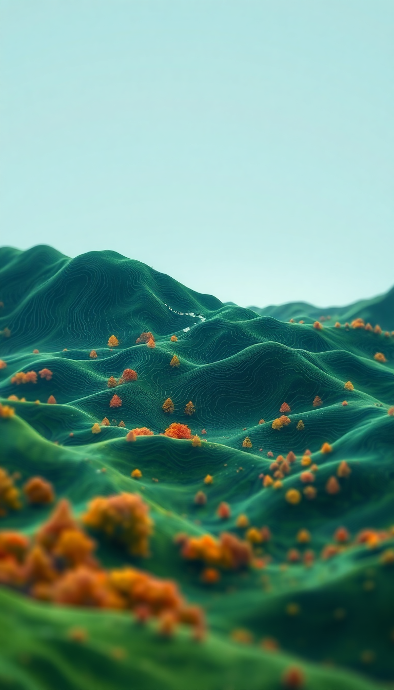 Smooth Topographic Lines Flowing Terrain Minimalist Wallpaper