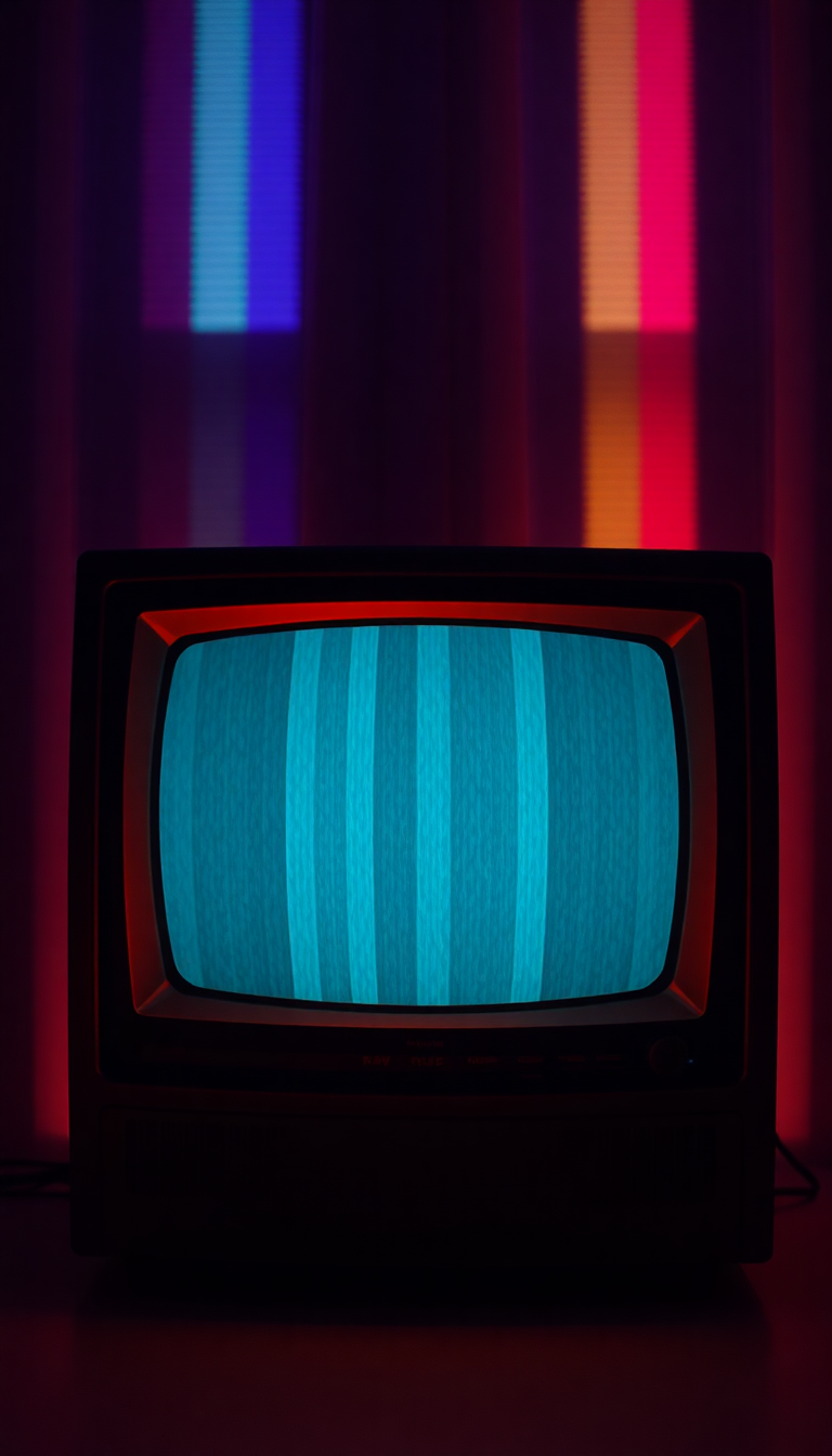 Cool Vintage Television Static Colorful Digital art Wallpaper