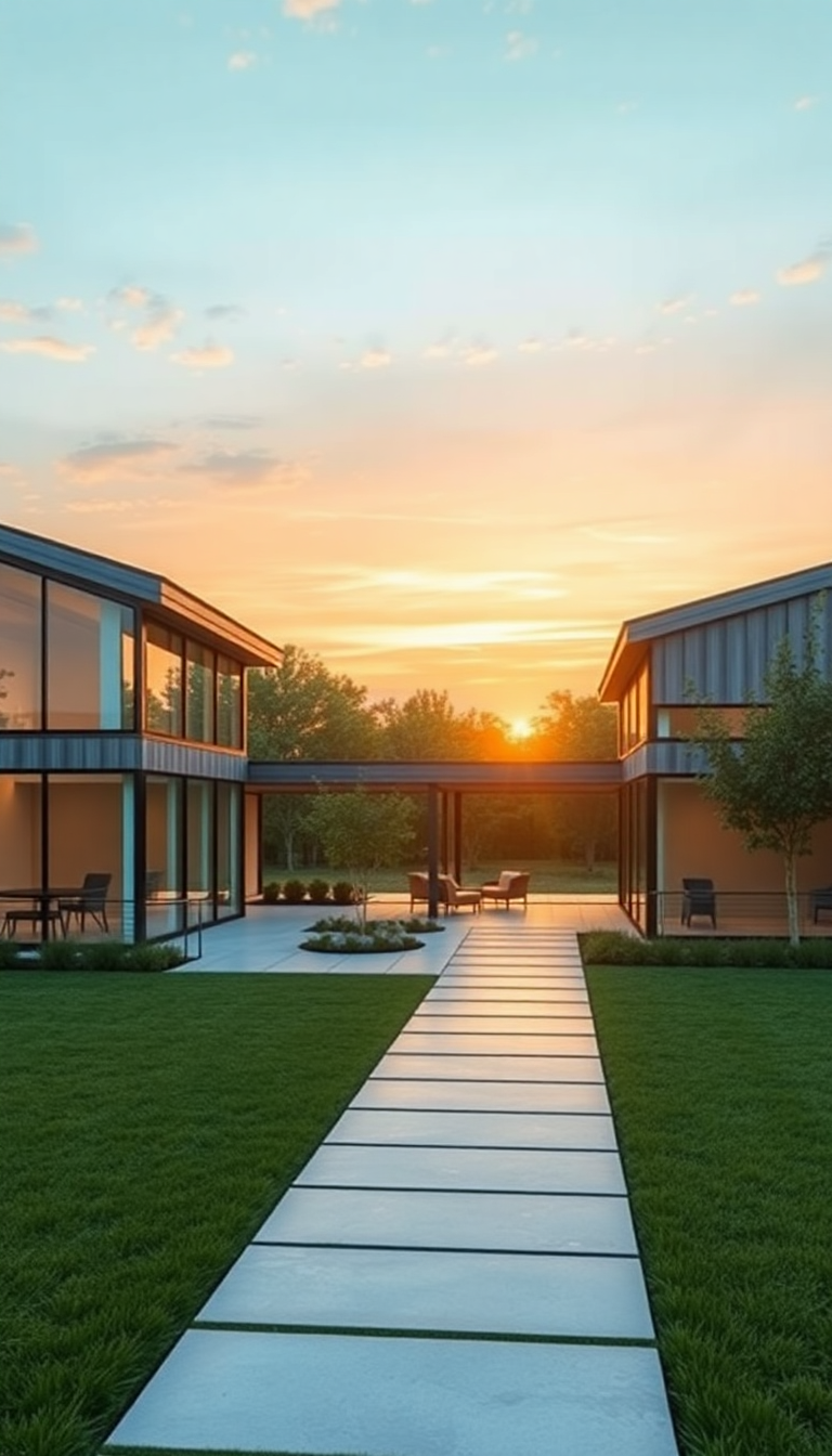 Raw Modern Minimalist House Glass Photorealistic Wallpaper