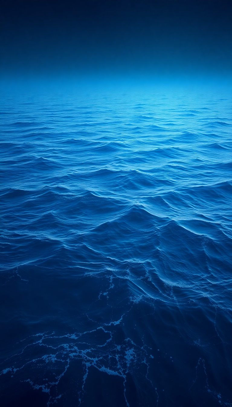 Lush Ocean Waves Aerial View Photorealistic Wallpaper