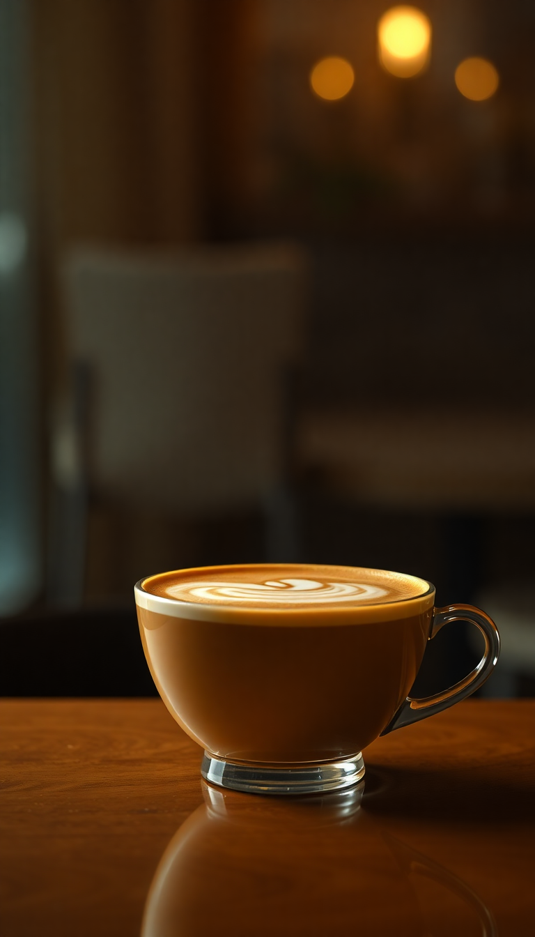 Premium Perfect Latte Art Swan Photorealistic Wallpaper