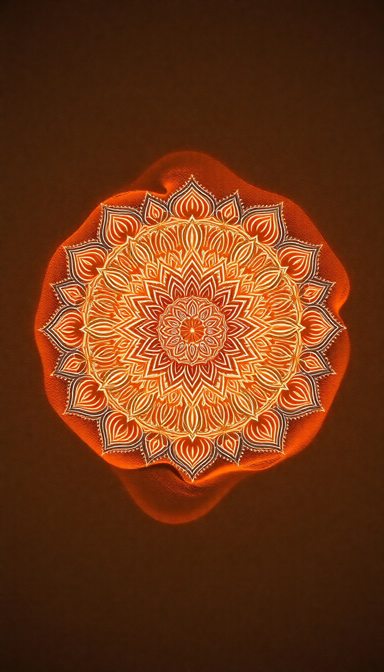 Rich Sand Mandala Intricate Patterns Minimalist Wallpaper