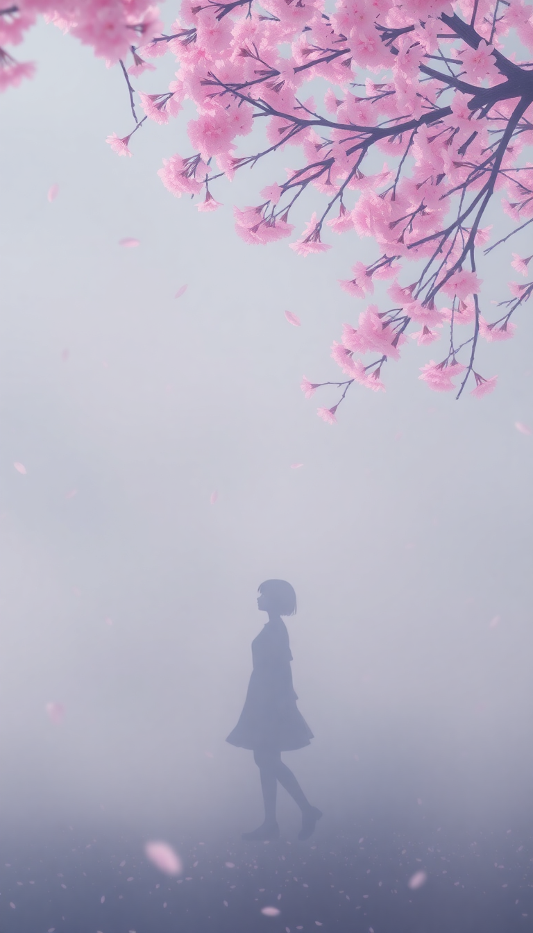 Cherry Blossom Petals Falling Anime Abstract Wallpaper