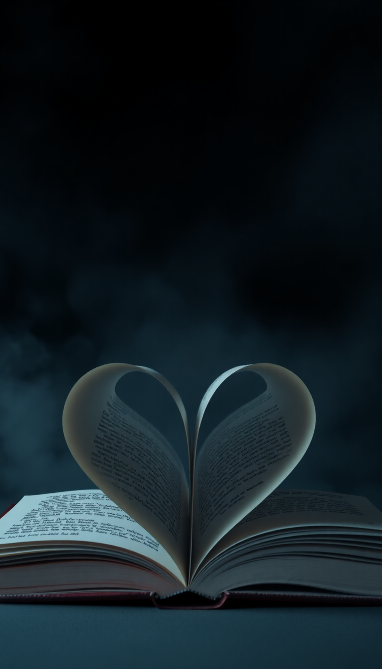 Gorgeous Book Pages Heart Shape Aesthetic Wallpaper