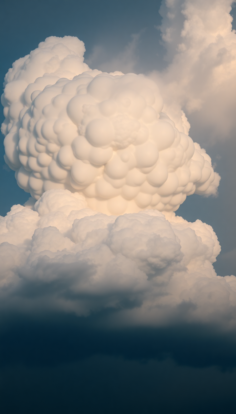 Breathtaking Mammatus Clouds Dramatic Bubble Photorealistic Wallpaper