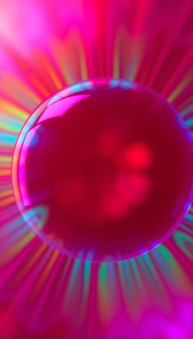 Futuristic Soap Bubble Macro Rainbow Aesthetic Wallpaper