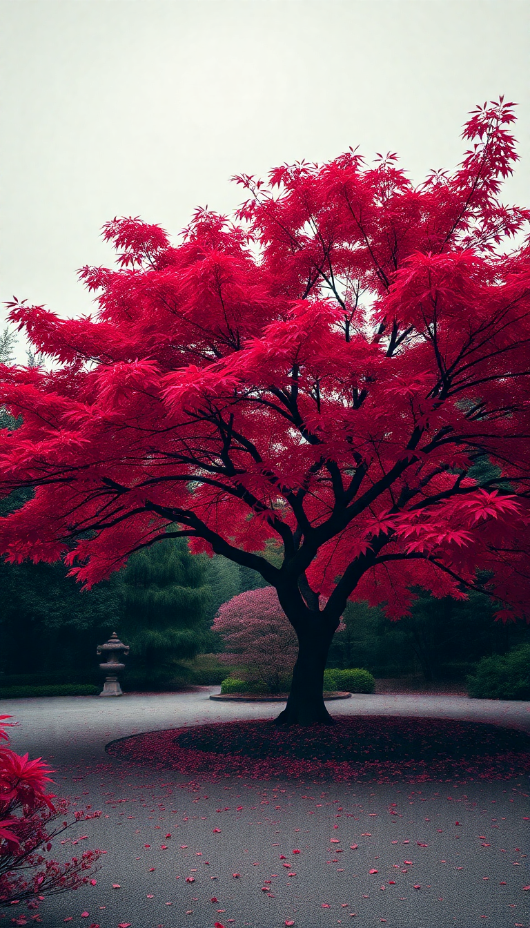 Enchanting Japanese Maple Tree Autumn Aesthetic Wallpaper