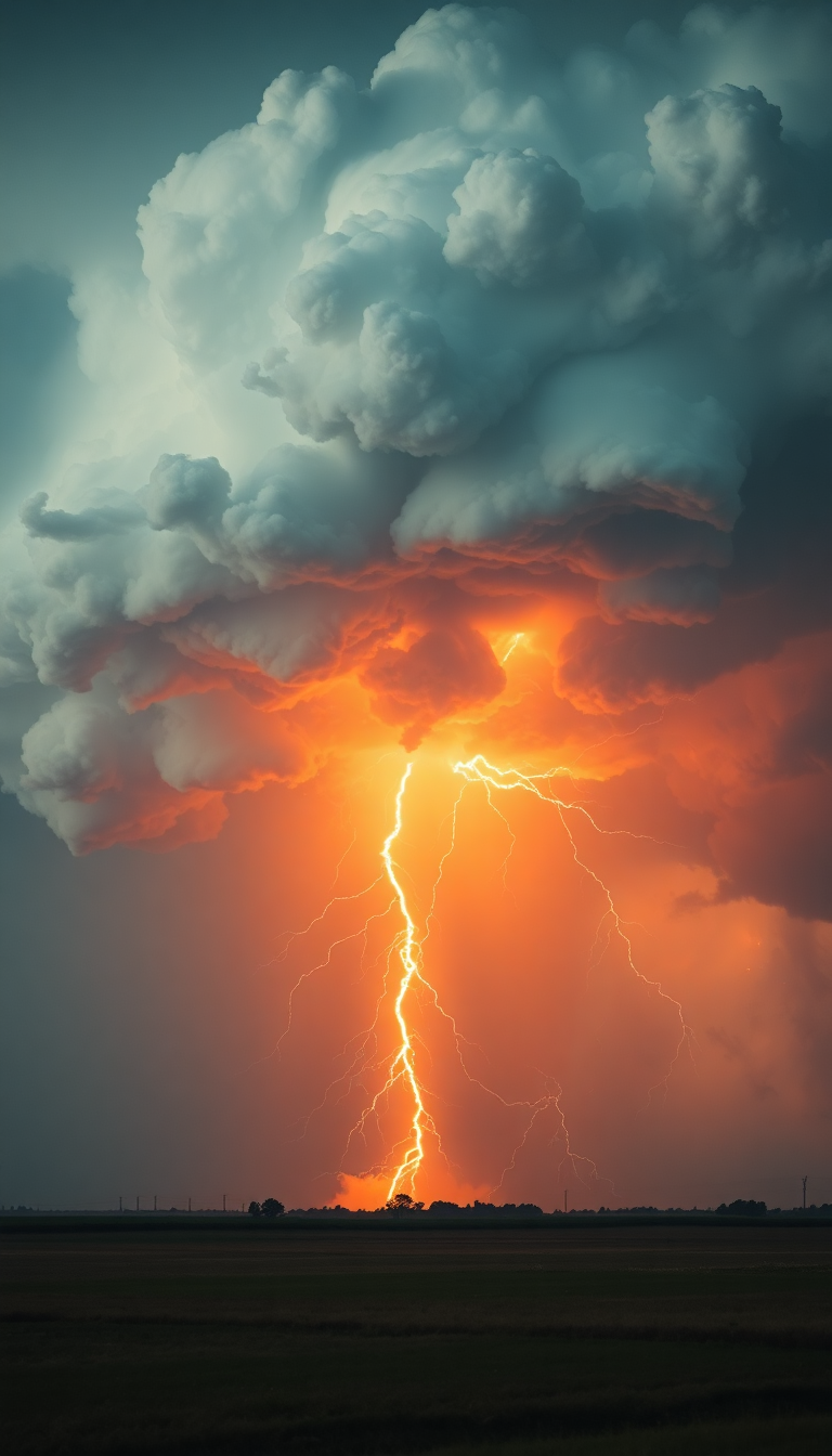 Zen Supercell Thunderstorm Dramatic Tornado Photorealistic Wallpaper
