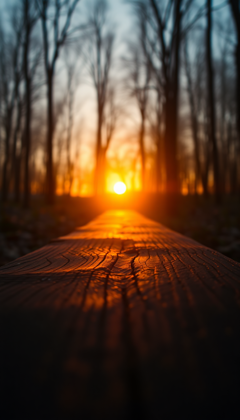 Warm Wood Grain Polished Texture Photorealistic Wallpaper