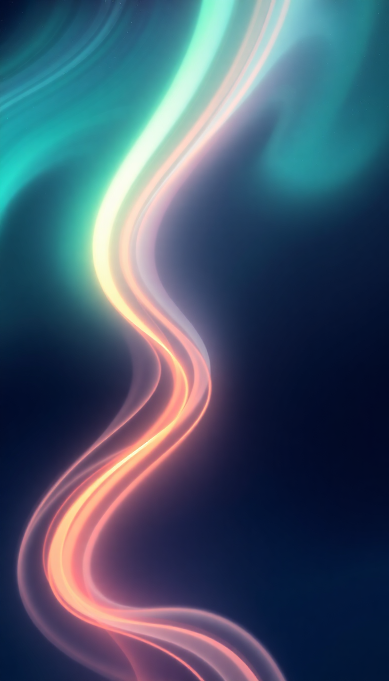 Deep Northern Lights Abstracted Flowing Digital art Wallpaper