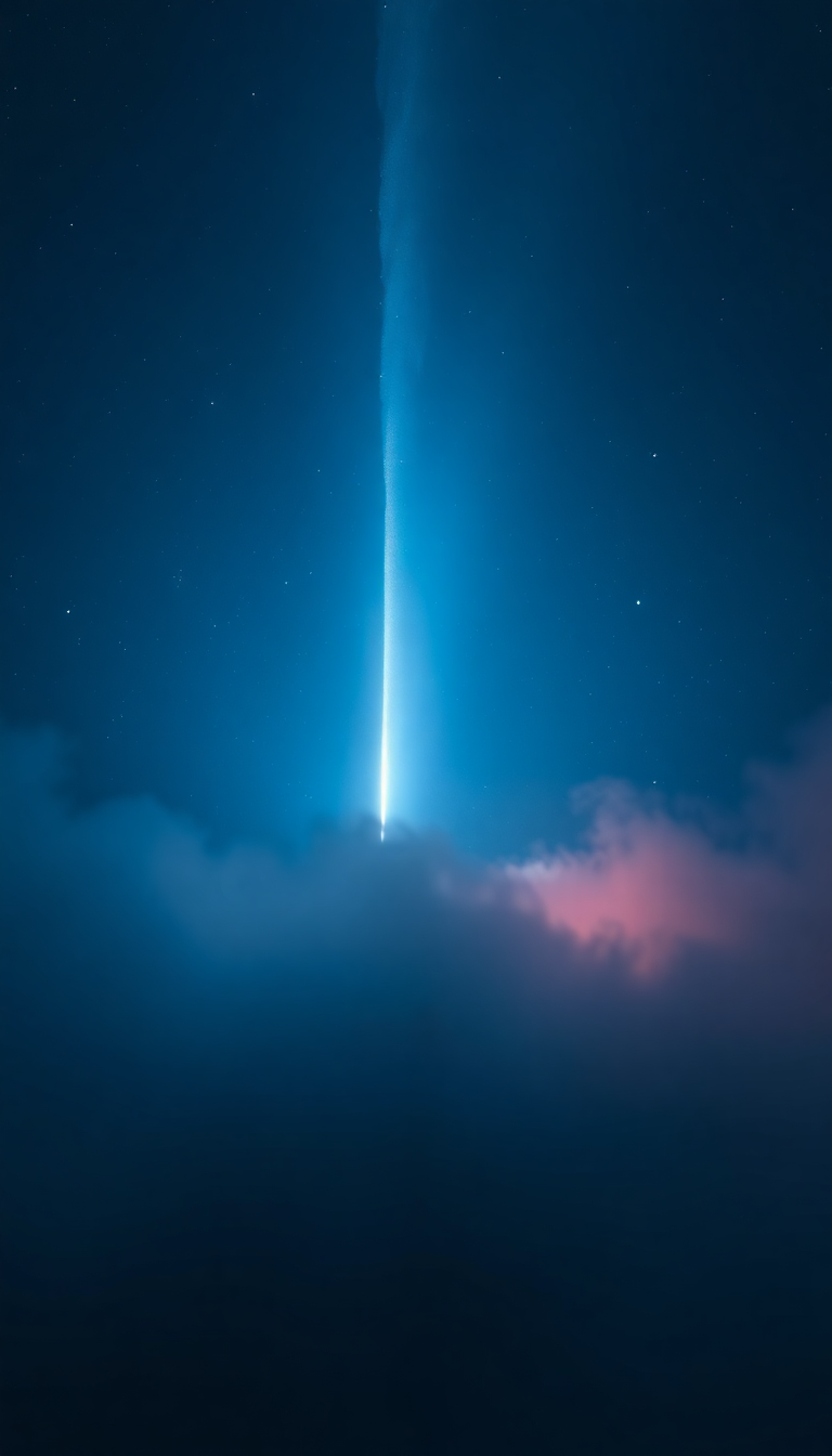 Beautiful Comet Tail Streaming Across Photorealistic Wallpaper