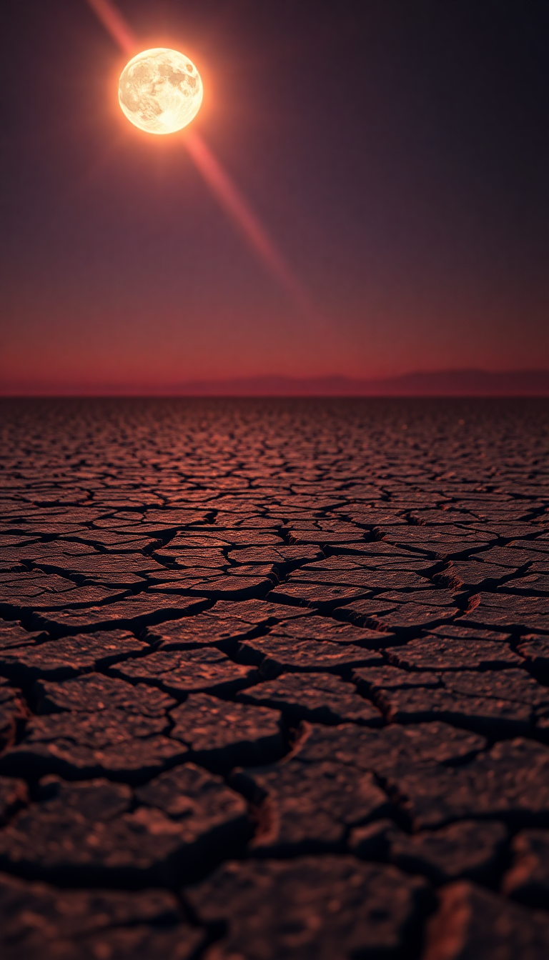 Classic Cracked Earth Drought Pattern Photorealistic Wallpaper