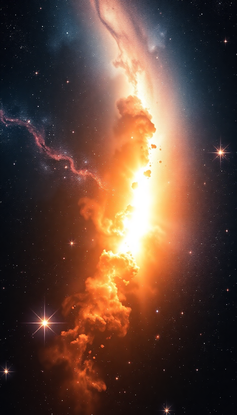 Captivating Colliding Galaxies Creating New Digital art Wallpaper