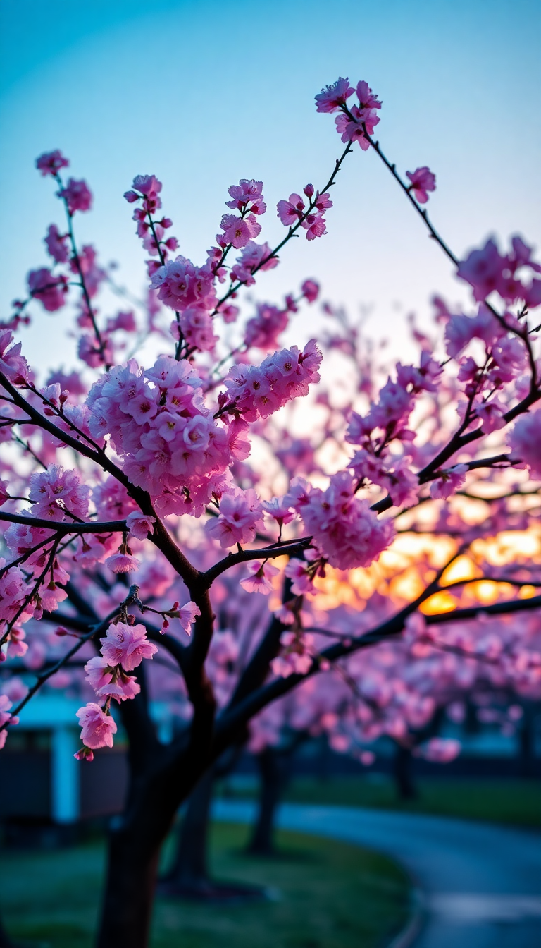 Epic Spring Cherry Blossoms Japan Photorealistic Wallpaper