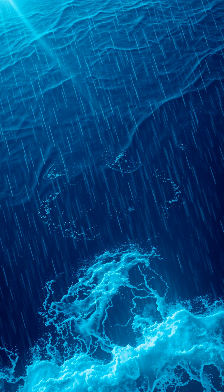 Soft Ocean Waves Aerial View Photorealistic Wallpaper