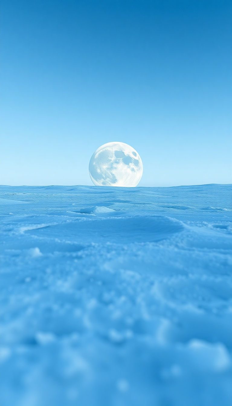 Brilliant Frozen Moon Surface With Photorealistic Wallpaper