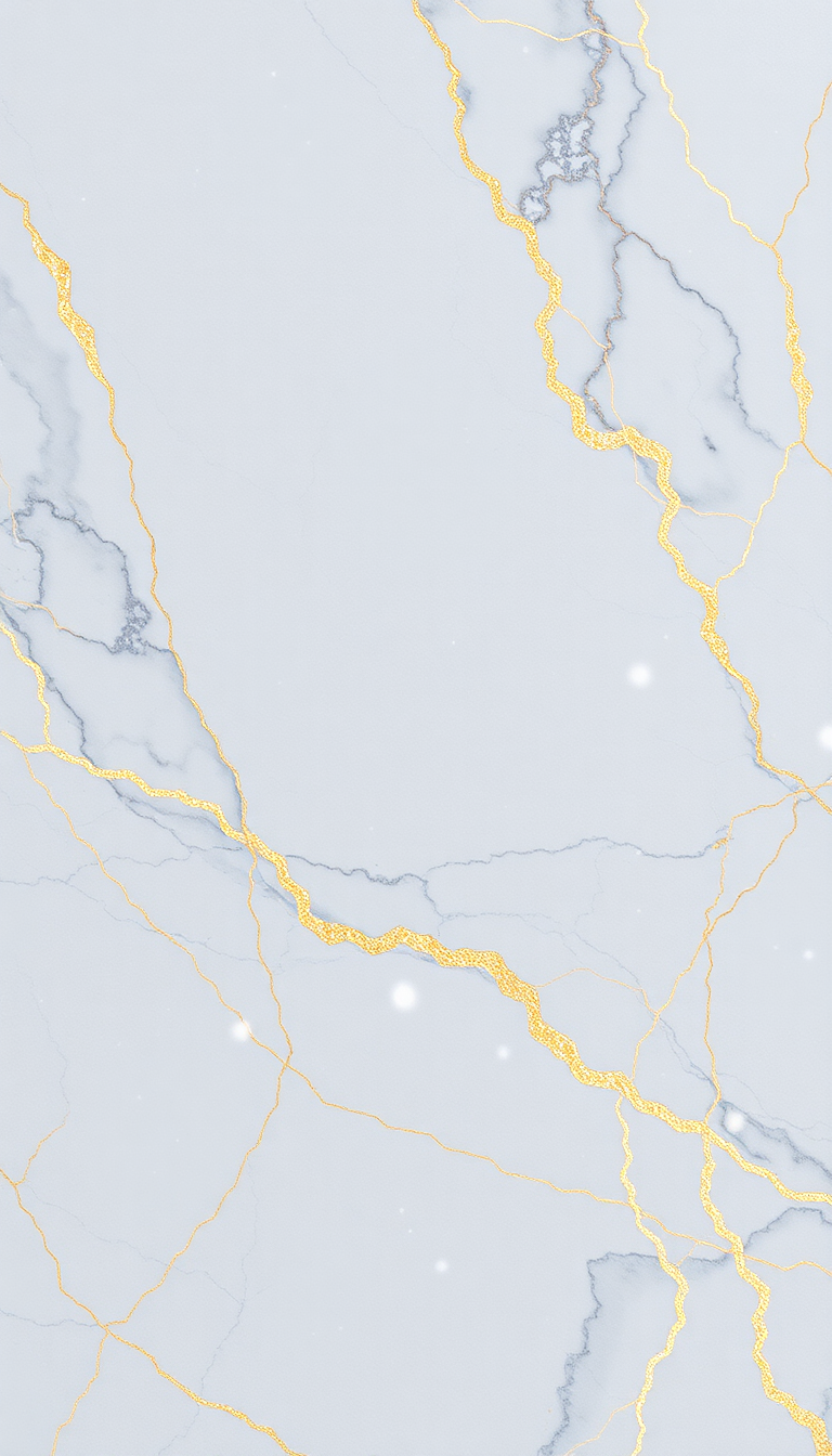 Glossy Marble Texture White Gold Photorealistic Wallpaper