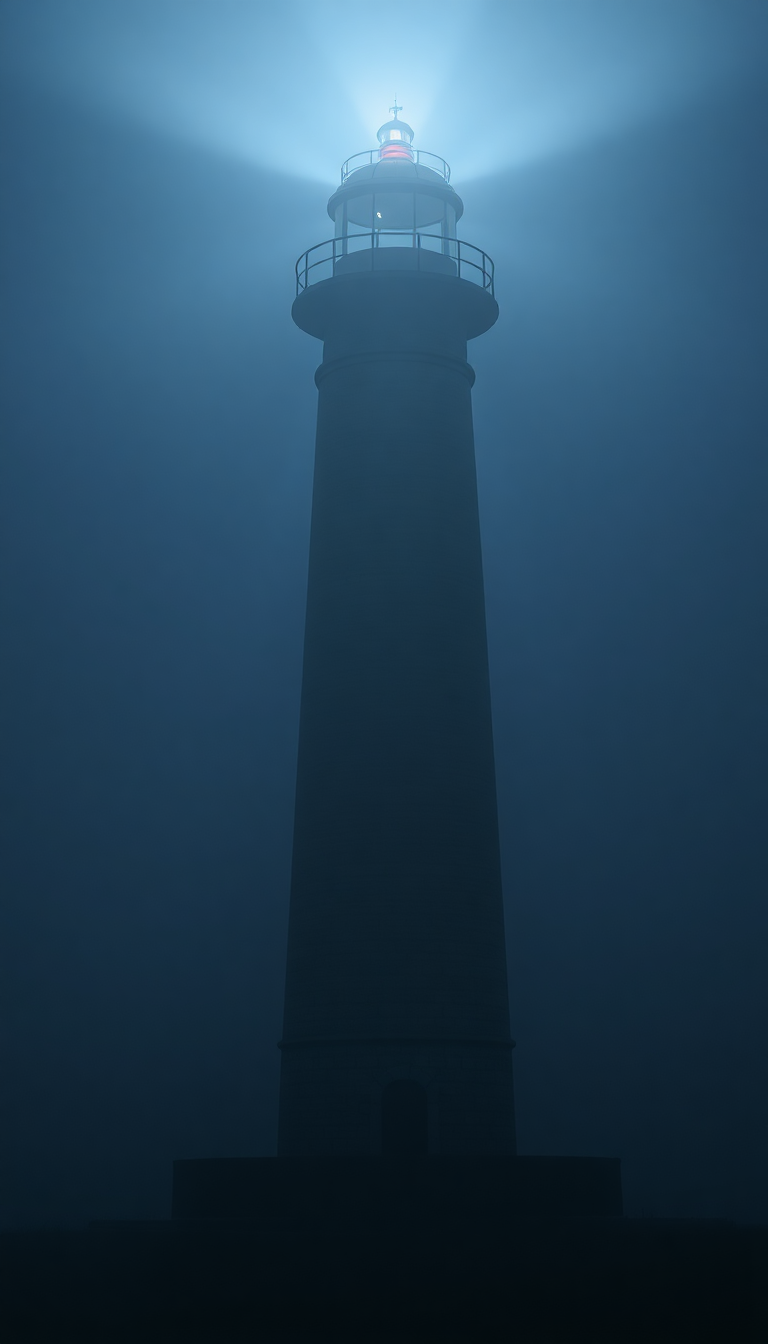 Raw Old Lighthouse Beam Cutting Photorealistic Wallpaper