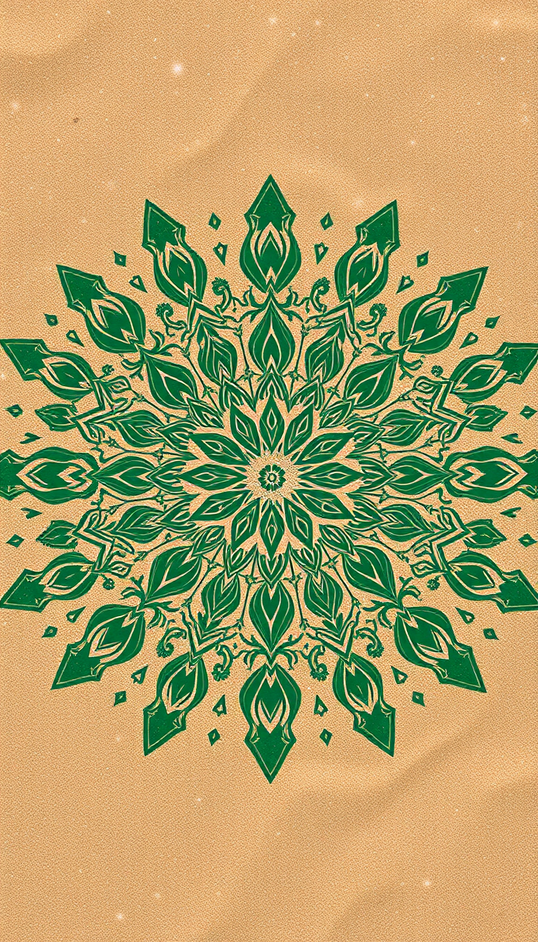 Fierce Sand Mandala Intricate Patterns Minimalist Wallpaper