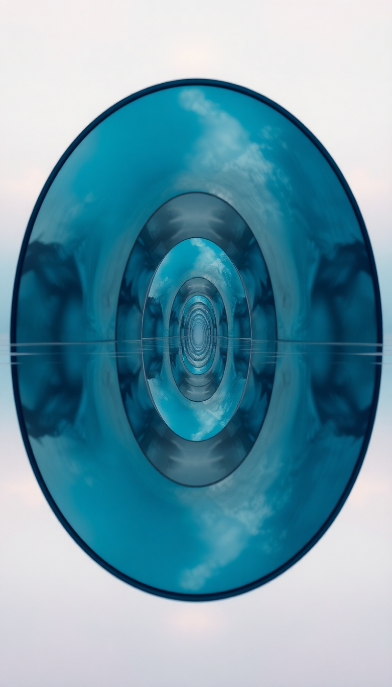 Sleek Mirror Showing Different World Digital art Wallpaper