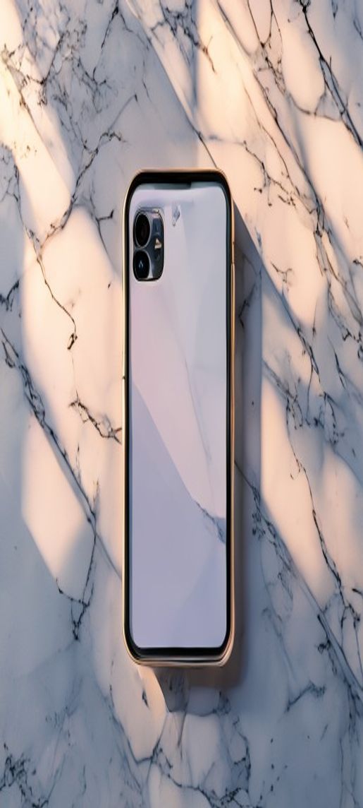 Captivating Film Camera Marble Flatlay Photorealistic Wallpaper