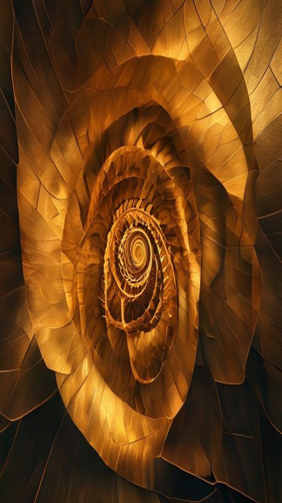Breathtaking Fibonacci Spiral Golden Ratio Minimalist Wallpaper