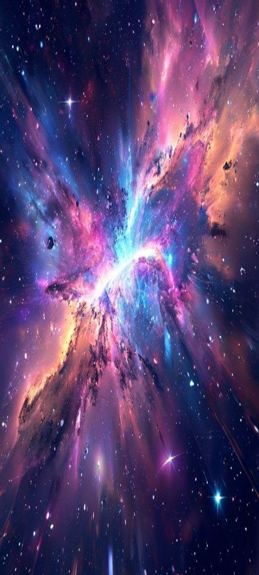 Premium Colliding Galaxies Creating New Digital art Wallpaper