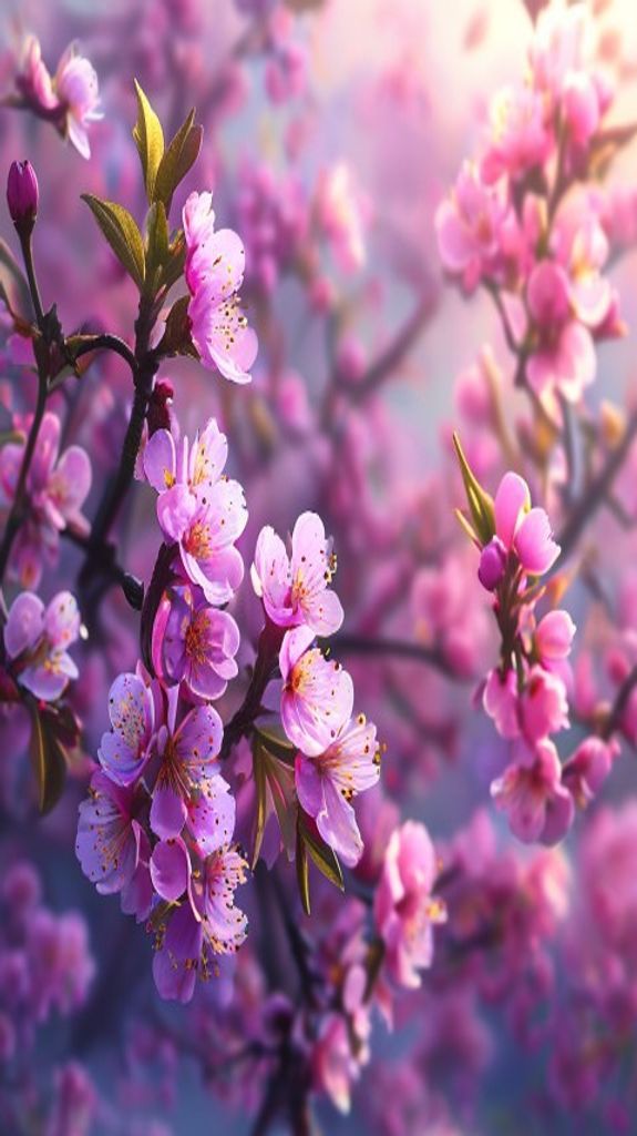 Breathtaking Spring Cherry Blossoms Japan Photorealistic Wallpaper