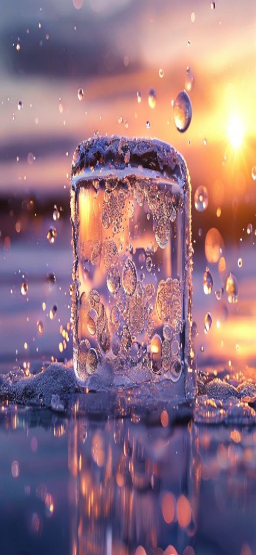 Dreamy Ice Texture Frozen Bubbles Digital art Wallpaper